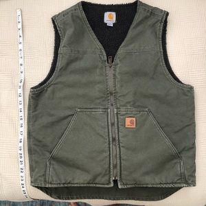 CARHARTT sandstone sherpa lined vest